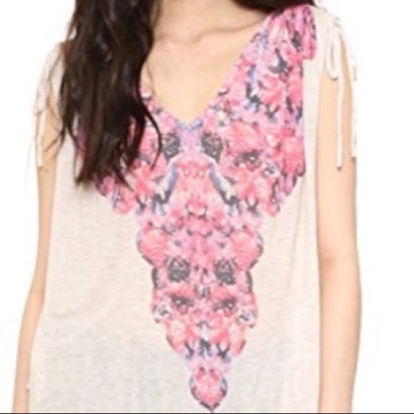 Free People moon dance oatmeal pink floral - Picture 3 of 8